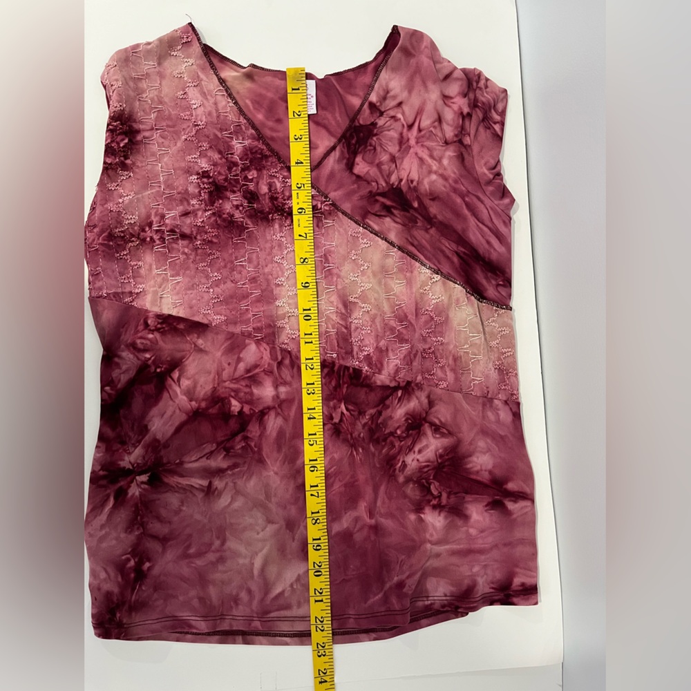 Bobbie Brooks Tie Dye Beaded Y2K Womens‎ Top 3/4 Sleeve Stretchy Size Large - Picture 8 of 8